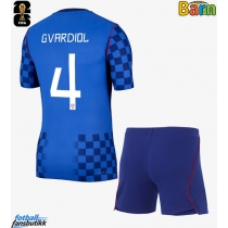 Kroatia Josko Gvardiol #4 Bortedraktsett Barn VM 2026 Kortermet (+ Korte bukser)